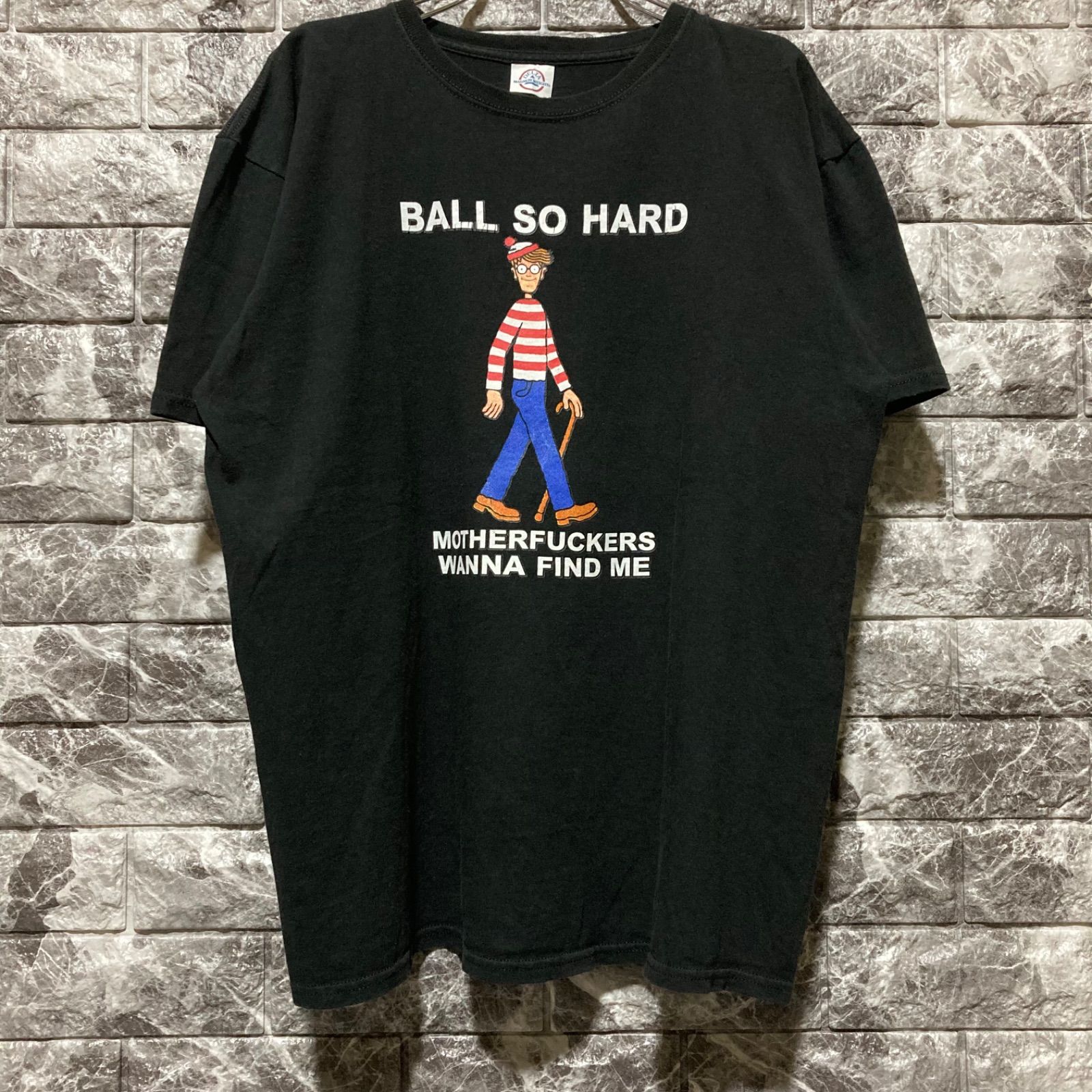 ウォーリー Tシャツ MOTHERFUCKERS ウォーリーを探せ BLACK VINTAGE