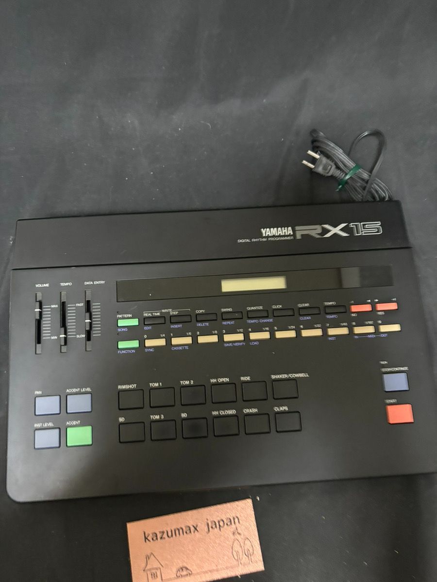 YAMAHA RX15 デジタルリズムプログラマー 動作品 電源ケーブル付 ドラムマシン（z-849）