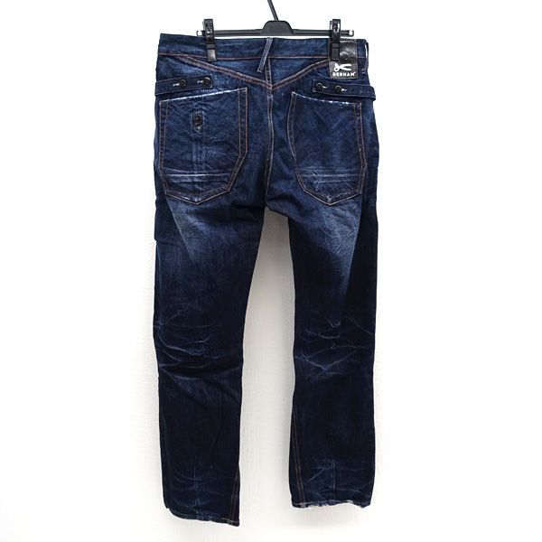 新品！DENHAM デニムパンツ インディゴ ボタンフライ DENHAM / デンハム ◇デニムパンツ/TAPER/ボタンフライ/インディゴ/W34