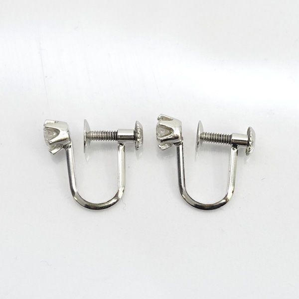 ジュエリーマキ ◇Pt850 D0.15ct 計0.3ct イヤリング 1粒ダイヤ 