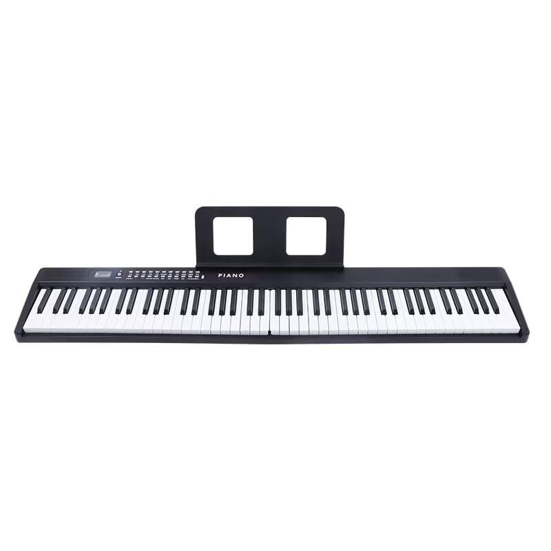 HZDMJ 電子ピアノ 88鍵盤 折り畳み式 電子 ピアノ 充電型 MIDI対応 200種音色 二つステレオスピーカ 初心者向け Piano 練習用 イヤホン 日本語説明書 日本語操作ボタン 専用ケース付き コンパクト 携帯型 持ち運び 軽量 8c73cf17