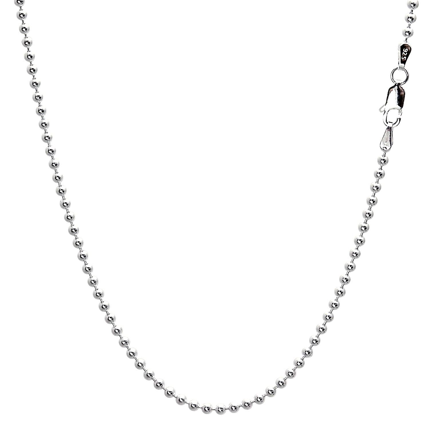 [シアーズ] ボール チェーン ネックレス シルバー sv 925 幅 2.5mm 60cm【シルバー925 幅 2.5mm 60cm】