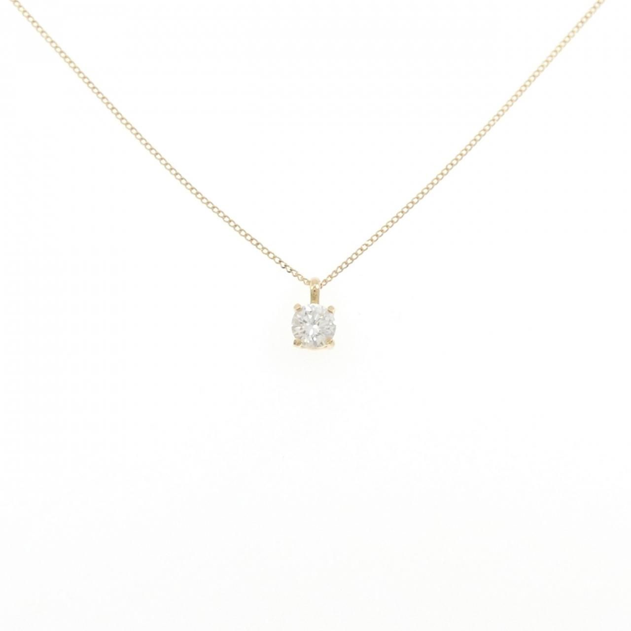 K18YG ソリティア ダイヤモンド ネックレス 0.20CT