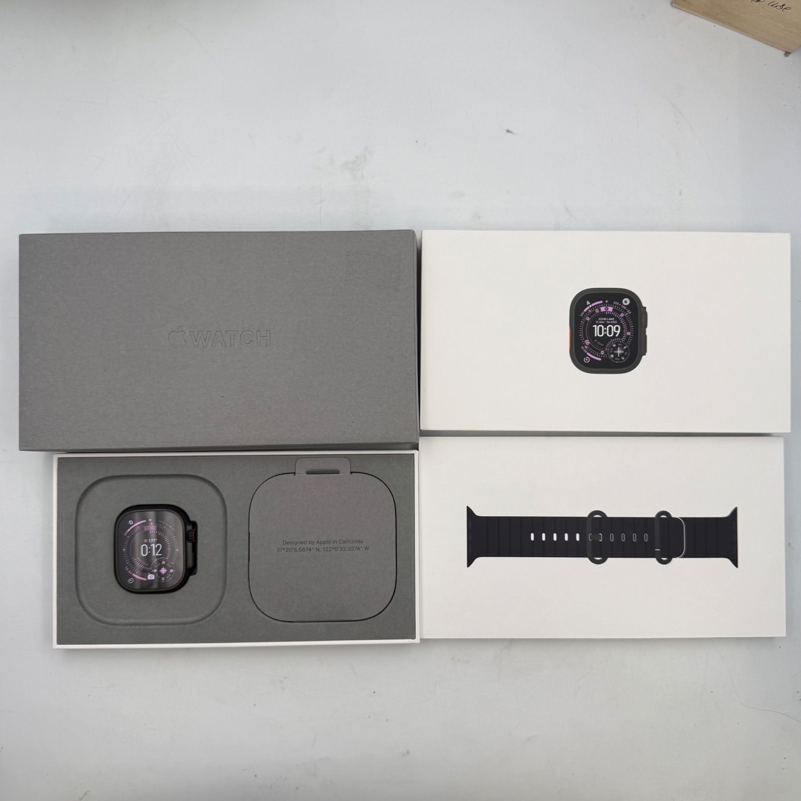 【美品】Apple Watch Ultra 3 GPS+Cellular 49MM Black Ti Black Ocean バンド付きほぼ未使用 バッテリー100%【AW3】