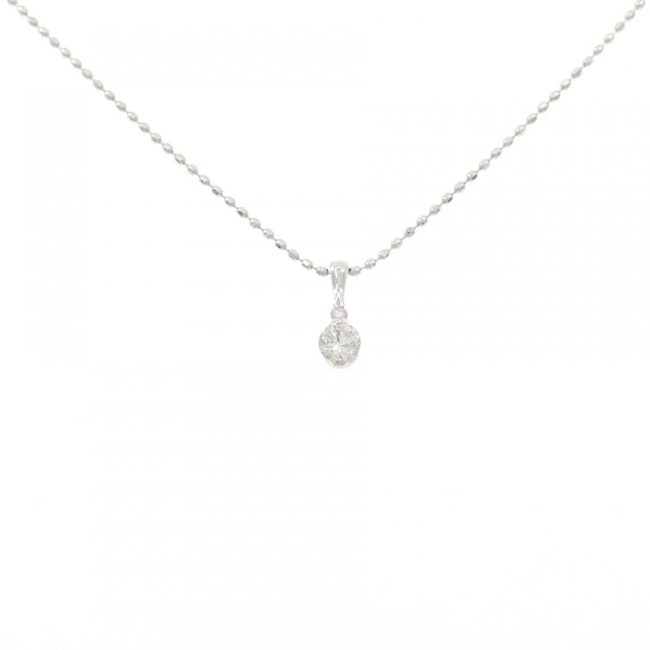 K18WG ダイヤモンド ネックレス 0.11CT