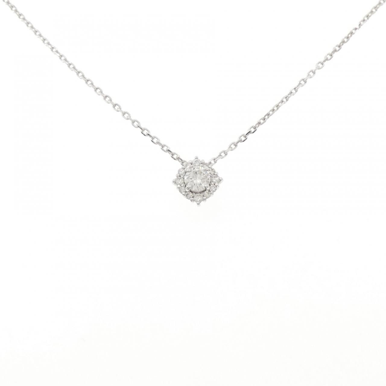 K18WG ダイヤモンド ネックレス 0.30CT