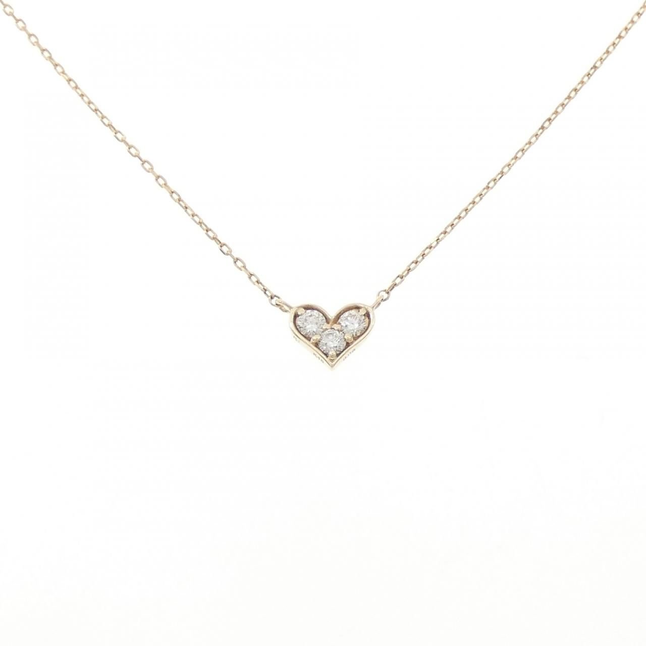 ポンテヴェキオ ハート ダイヤモンド ネックレス 0.08CT
