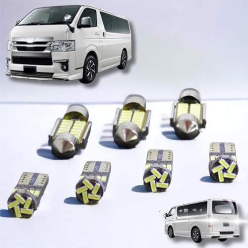 【室内灯+ナンバー灯+バックランプ】ハイエース レジアスエース LED １１点セット 型式: 200系 KDH200/TRH200 標準/ワイドボディー 4型/5型/6型/7型/8型 スーパーGL 取付工具付き 【簡単交換】 無極性 6000 337fb97c
