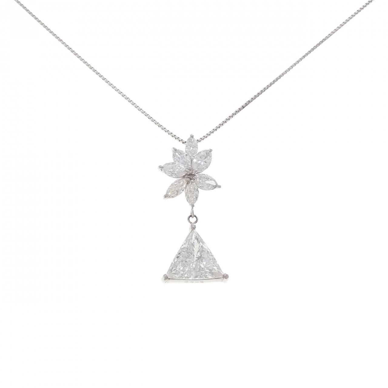 PT850 ダイヤモンド ネックレス 2.303CT F SI2 ファンシーカット