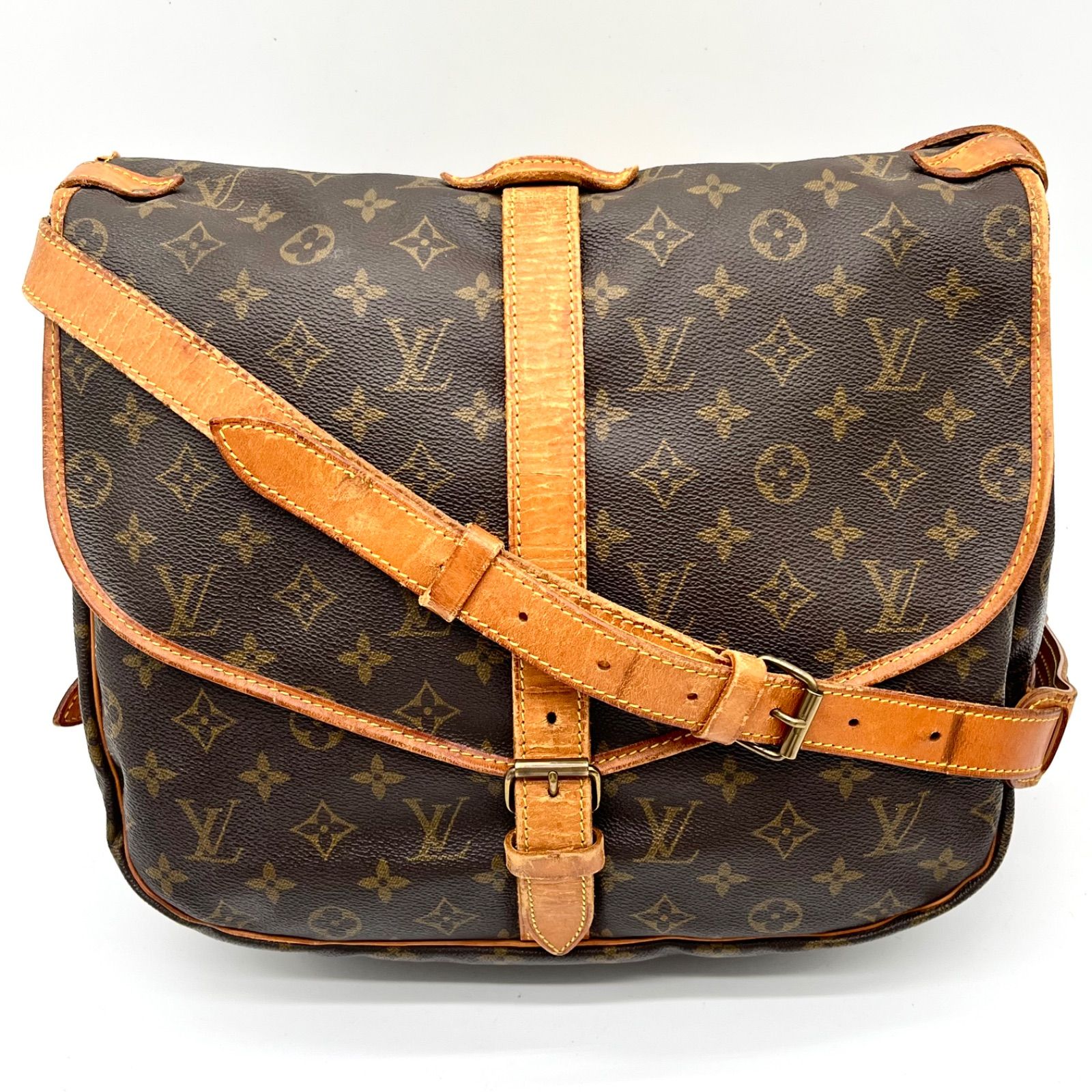 LOUIS VUITTON ルイヴィトン モノグラム ソミュール35 ショルダーバッグ M42254