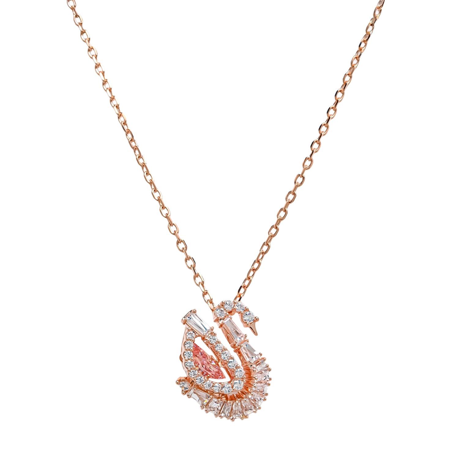 スワロフスキー ネックレス Swan スワン クリア ピンク ローズゴールド 5732414 ジュエリー アクセサリー ペンダント [並行輸入品]