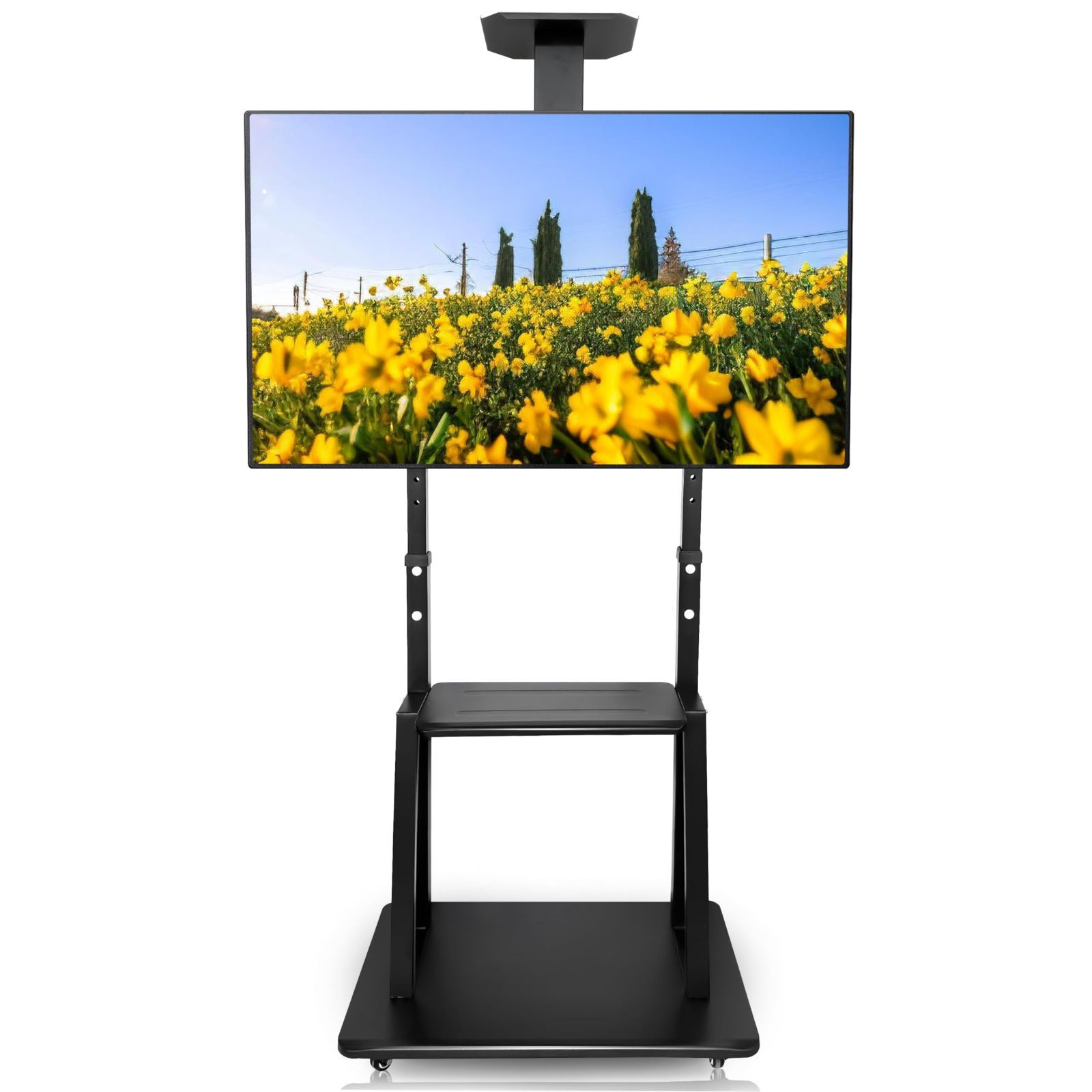 【人気商品】tvスタンド テレビ台 壁寄せ ハイタイプ 32~65インチ対応 VESA/横600mm以内/縦400mm テレビスタンド 以内 耐荷重30kg 高さ調整可能 キャスター テレビ台 家用/学校/ビジネス展示用