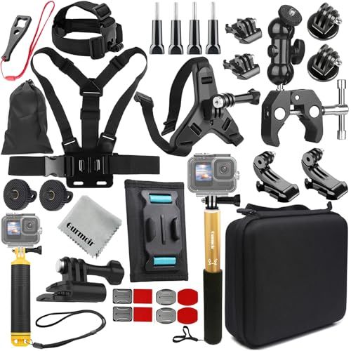 【新品】アクションカメラアクセサリーキット対応 for Gopro Hero 13/12/11/10/9/8/7/6/Gopro max 2/DJI Osmo Action 6/5 pro/4/Insta 360 X5/X4 もっと多くのアク 47231e42