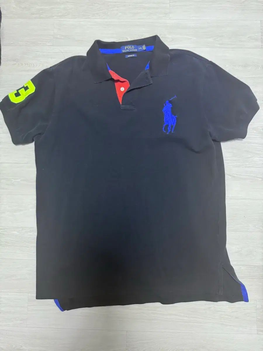 ポロ ビックポニー カラーTシャツ 黒