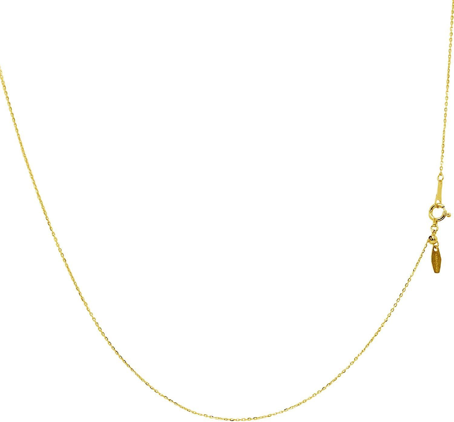 LARA Christie ララクリスティー K18 18金 ネックレス チェーン シャインカットアズキ 幅0.7mm 45cm スライド式アジャスター 約0.9g 日本製 レディース