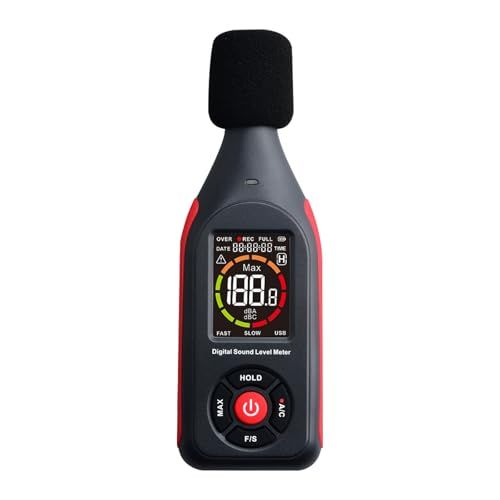 R◆デシベルメーター デジタル サウンドレベルメーター プロ 30dB~130dB dBサウンドレベルリーダー検出器 ノイズメーター 充電式 メーター A/C周波数 3色アラーム リアルタイム測定 65fa6c61