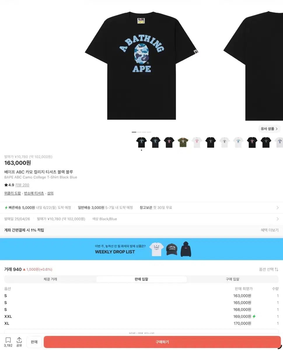 A BATHING APE アベイシングエイプ ABC カモフラ 半袖 Tシャツ ブラック