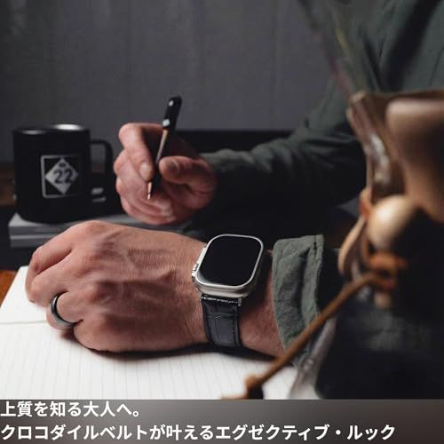 MODIGI コンパチブル Apple Watch用 ベルト 腹革クロコダイル 本革 のバンド ハンドメイド 40/41/42/44/45/46/49 mm Series 3-11・SE 1/2/3・Ultra 1/2/3 対応 Zermat 3489e499 MODIGI コンパチブル Apple Watch用 ベルト 腹革クロコダイル 本革 のバンド ハンドメイド 40/41/42/44/45/46/49 mm Series 3-11・SE 1/2/3・Ultra 1/2/3 対応 Zermat 3489e499