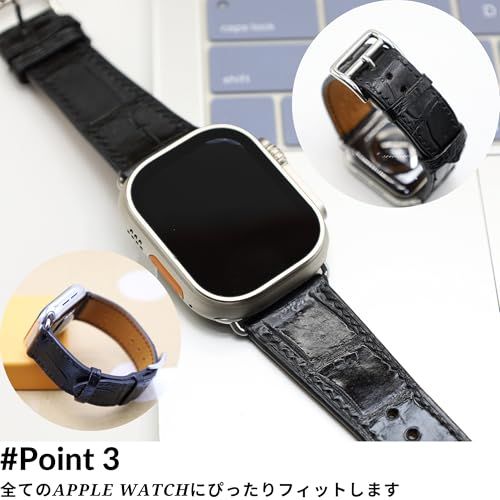 MODIGI コンパチブル Apple Watch用 ベルト 腹革クロコダイル 本革 のバンド ハンドメイド 40/41/42/44/45/46/49 mm Series 3-11・SE 1/2/3・Ultra 1/2/3 対応 Zermat 3489e499 MODIGI コンパチブル Apple Watch用 ベルト 腹革クロコダイル 本革 のバンド ハンドメイド 40/41/42/44/45/46/49 mm Series 3-11・SE 1/2/3・Ultra 1/2/3 対応 Zermat 3489e499