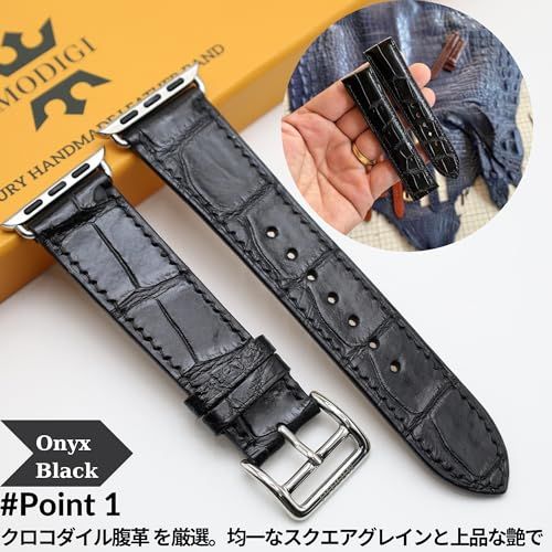 MODIGI コンパチブル Apple Watch用 ベルト 腹革クロコダイル 本革 のバンド ハンドメイド 40/41/42/44/45/46/49 mm Series 3-11・SE 1/2/3・Ultra 1/2/3 対応 Zermat 3489e499 MODIGI コンパチブル Apple Watch用 ベルト 腹革クロコダイル 本革 のバンド ハンドメイド 40/41/42/44/45/46/49 mm Series 3-11・SE 1/2/3・Ultra 1/2/3 対応 Zermat 3489e499