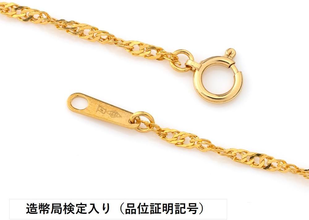 K24 純金 ワイドスクリューチェーン ネックレス 約3.5g 約50cm 造幣局検定 MJP | ユニセックスで着用可能, 純金ならではの上品な輝き, 動きに合わせて輝くスクリューチェーンデザイン,