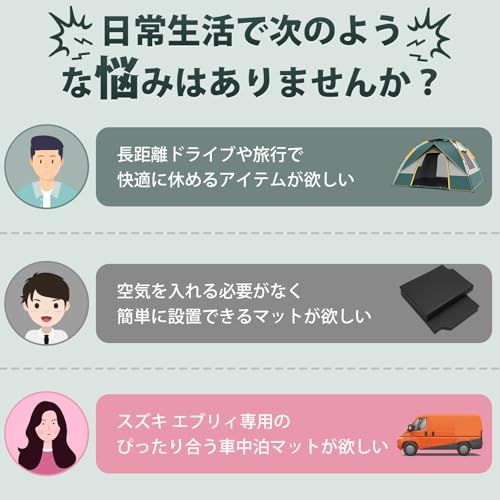 Virauto スズキ エブリィ DA17V 車中泊 マット 折りたたみ式 2015年2月~ EVERY エブリィバン 専用 車用 ベッドキット マットレス 段差解消 快適睡眠 仮眠 緊急 災害 防災 キャンプ アウトドア PVC 高密度EP b4e7ccf7