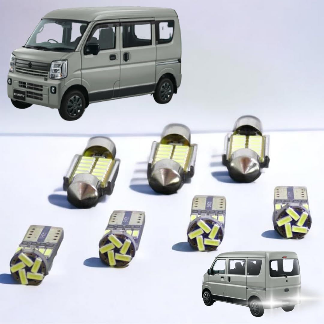 【室内灯+ナンバー灯+バックランプ】エブリィ バン LED 5点セット 型式:DA17V/DA64V 取付工具付き 【簡単交換】 無極性 6000K ゴースト灯防止 室内灯 パーツ カー用品 カスタム 各グレード EV17V02as 3220baf9