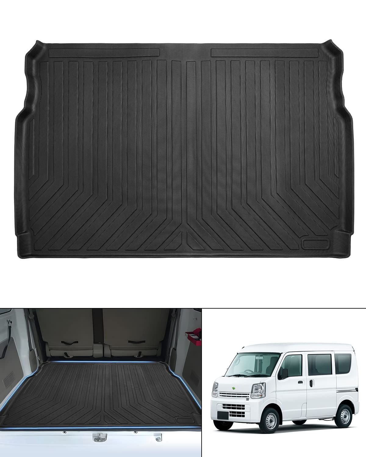 Mixsuper スズキ エブリイバン DA17V ラゲッジマット 3D トランクマット ラゲッジトレイ SUZUKI EVERY DA17V 2015年2月-現行 立体カーゴマット ラゲージマット 防水マット 耐摩擦 耐汚れ TPE素材 車 a4af627f