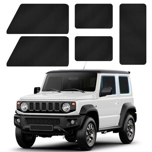 車用カーテン スズキ ジムニー(JB64/JB74)専用 マグネット カーテン 車中泊 サンシェード サイド UVカット 遮光 車ひよけシェード 簡単着脱 運転席 車窓 5枚セット 106BKas 5d00467e
