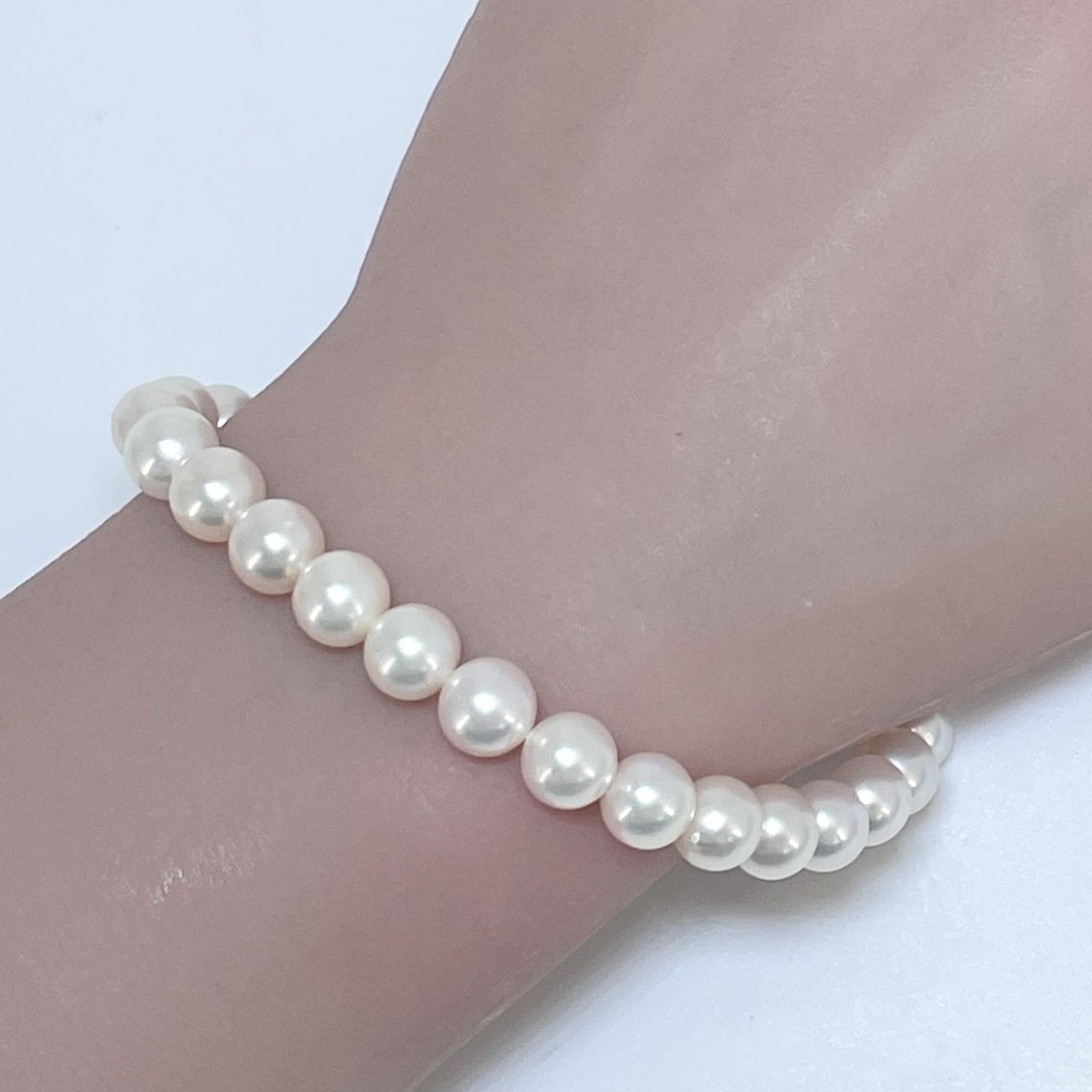 7.3mm シルバー パール ブレスレット SILVER /24-988M 7.3mm シルバー パール ブレスレット SILVER /24-988M