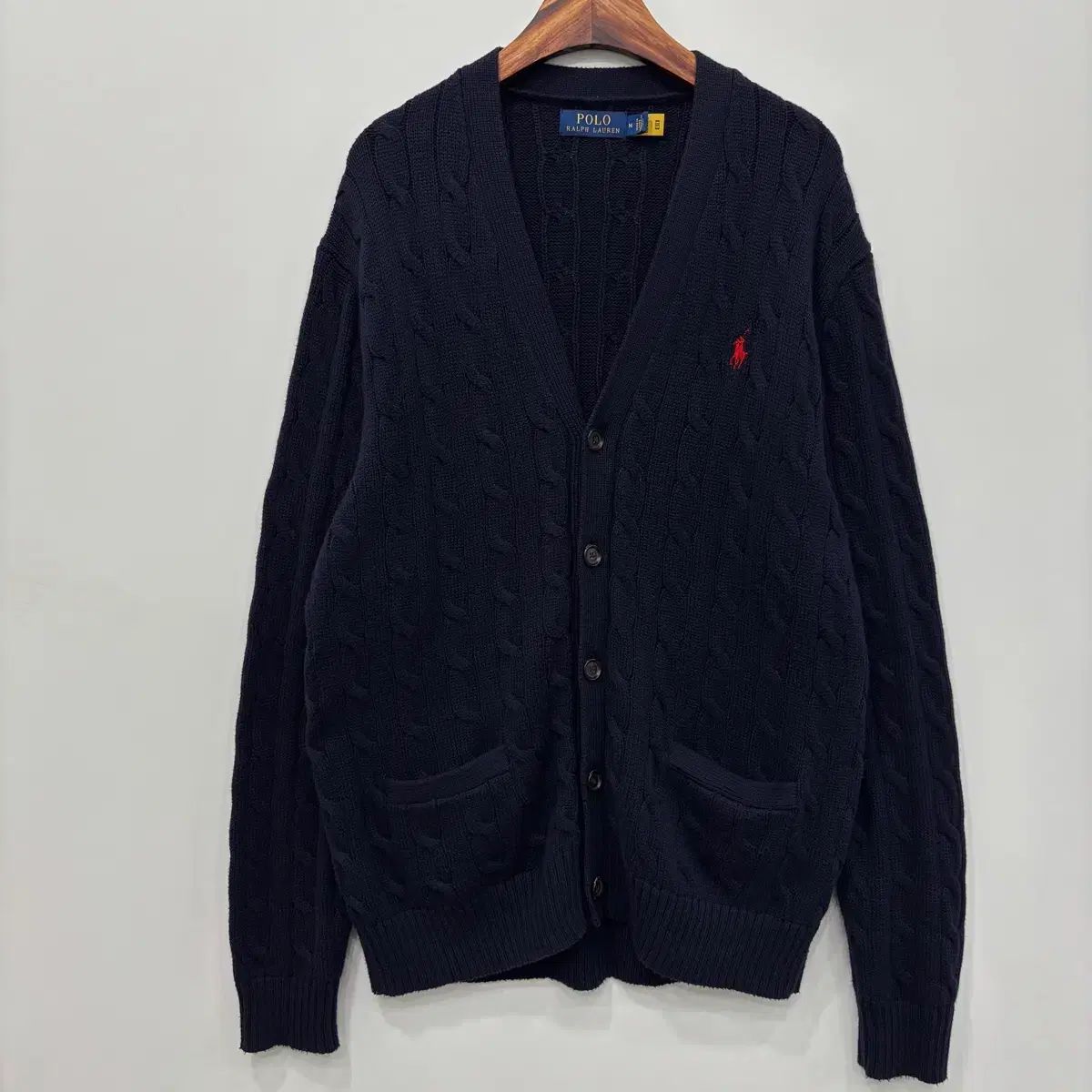 POLO Ralph Lauren ケーブルニット コットン カーディガン L POLO Ralph Lauren ケーブルニット コットン カーディガン L