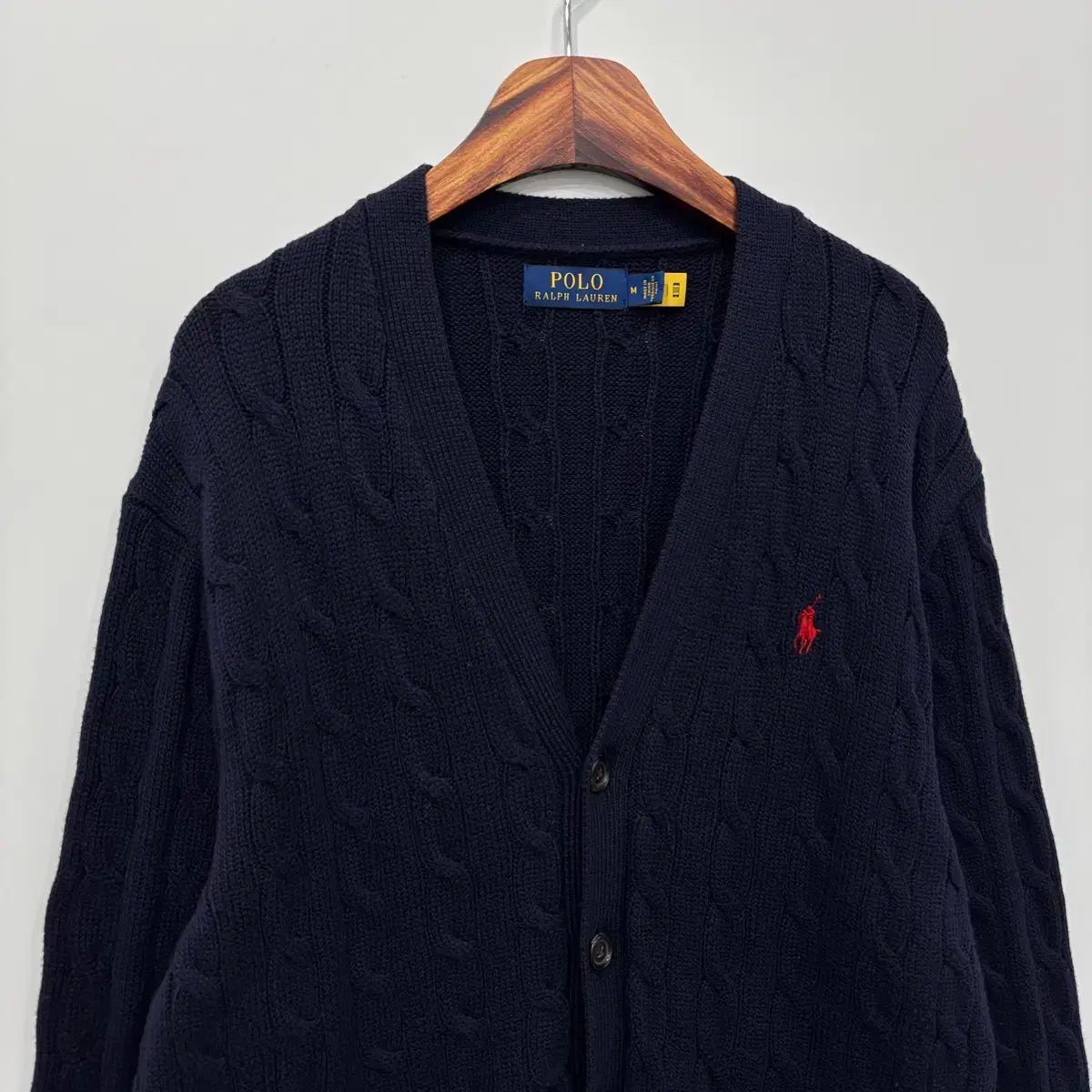 POLO Ralph Lauren ケーブルニット コットン カーディガン L POLO Ralph Lauren ケーブルニット コットン カーディガン L