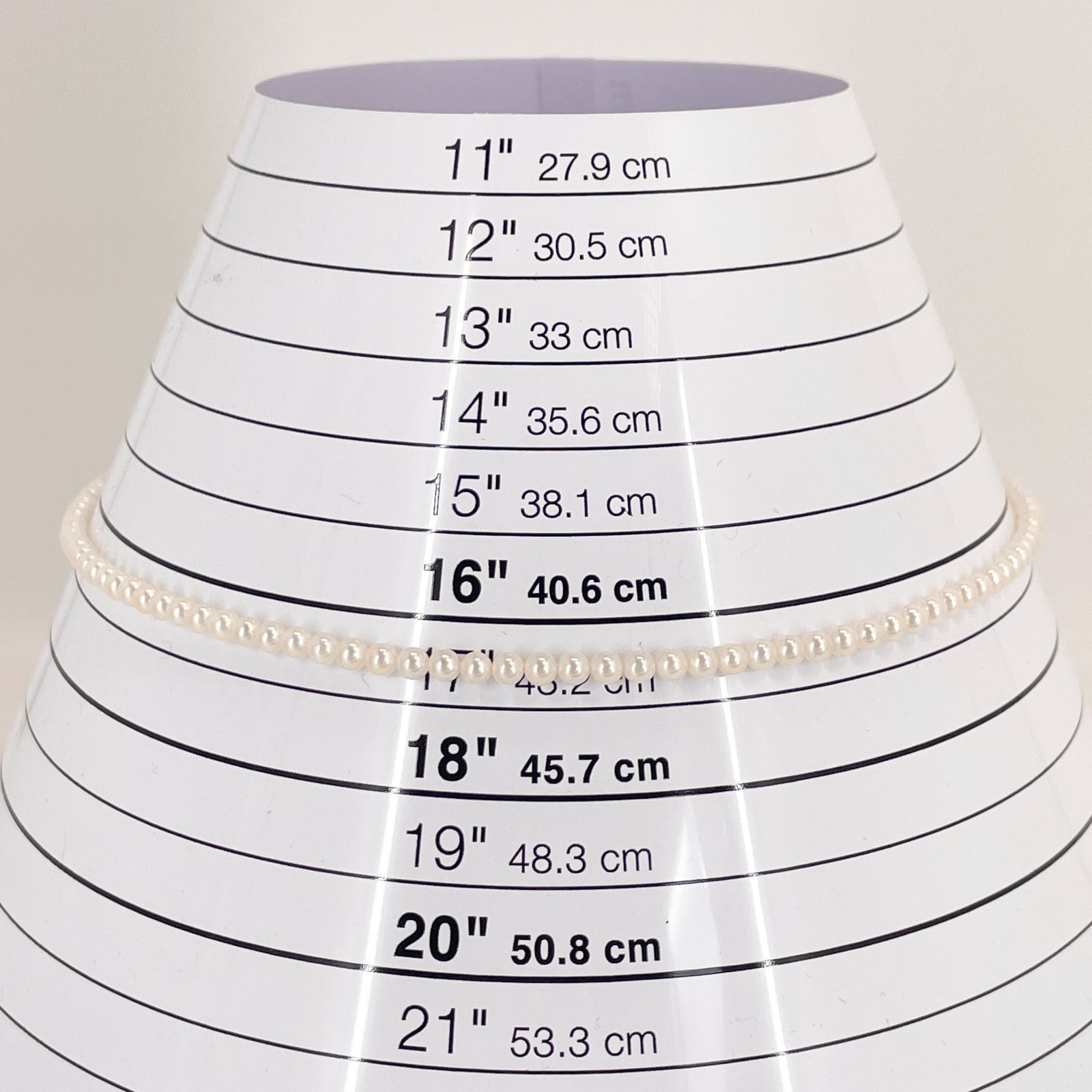 3.8mm ベビーパール ネックレス シルバー /24-989M