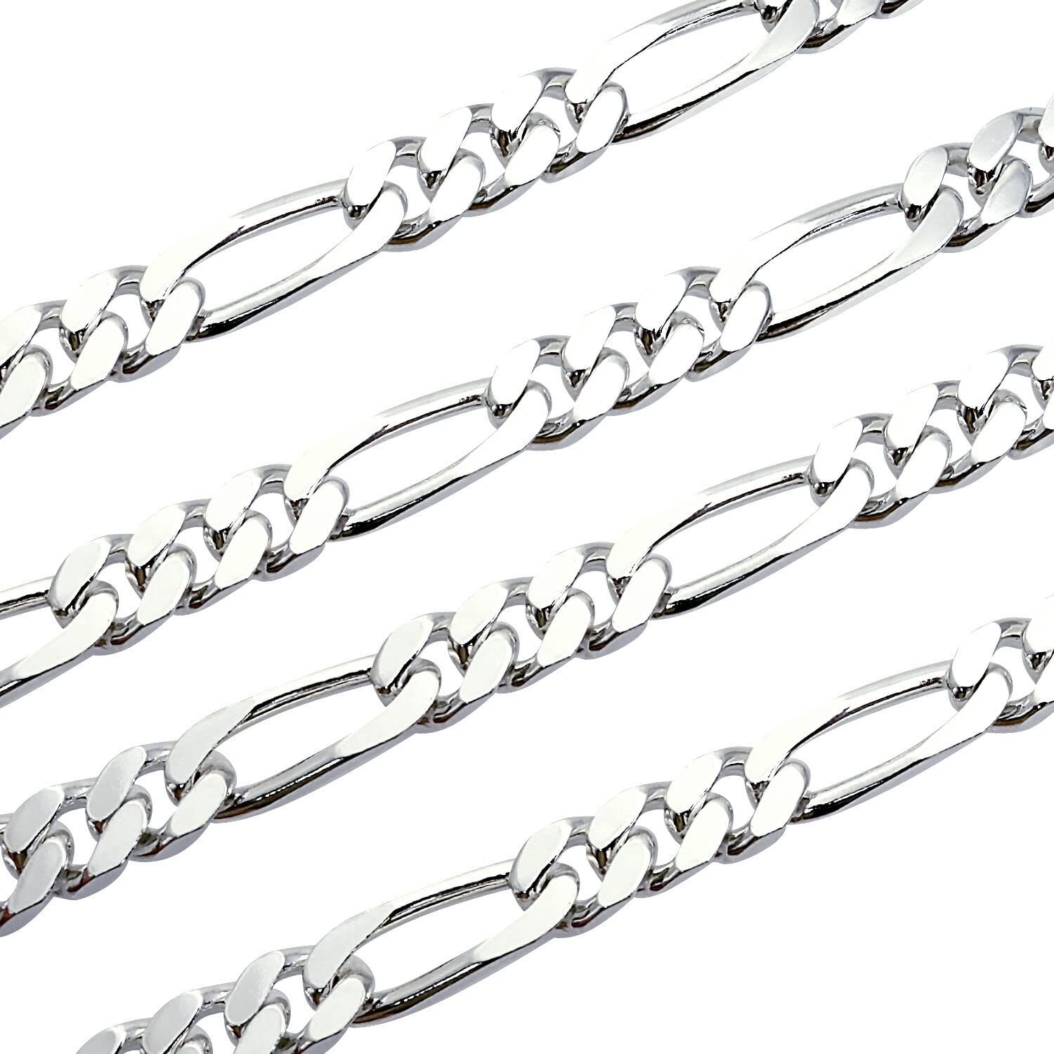 [シアーズ] フィガロ チェーン ネックレス シルバー sv 925 幅 6.5mm 長さ 50cm sfg200-50【シルバー925 幅 6.5mm 長さ 50cm】