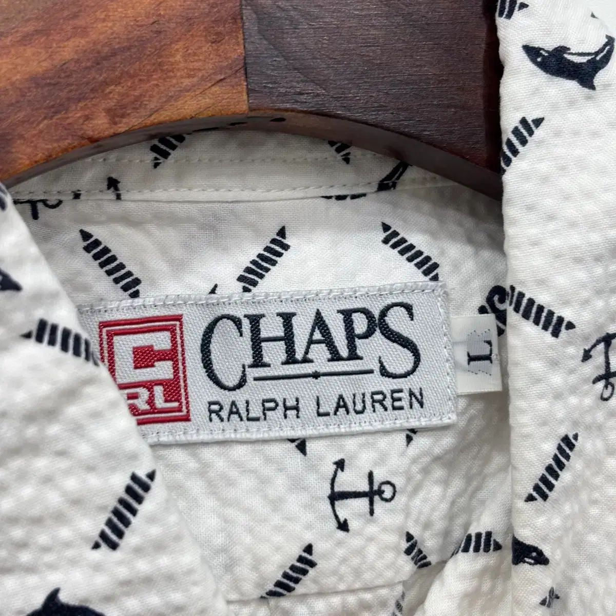CHAPS Ralph Lauren シアサッカー 半袖 シャツ XL