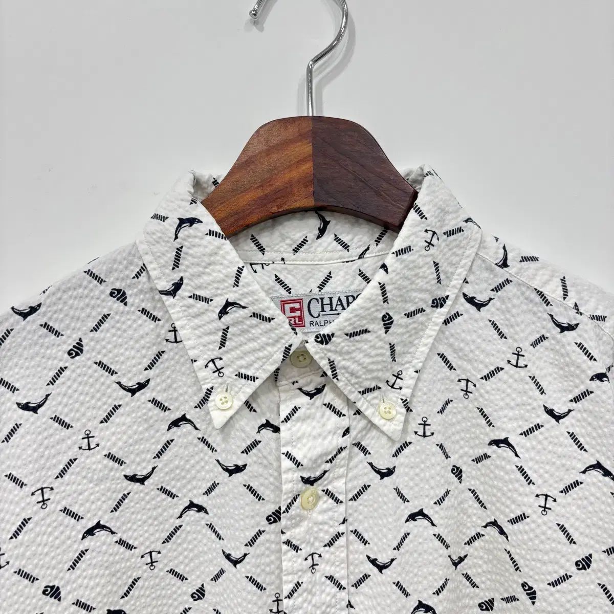 CHAPS Ralph Lauren シアサッカー 半袖 シャツ XL