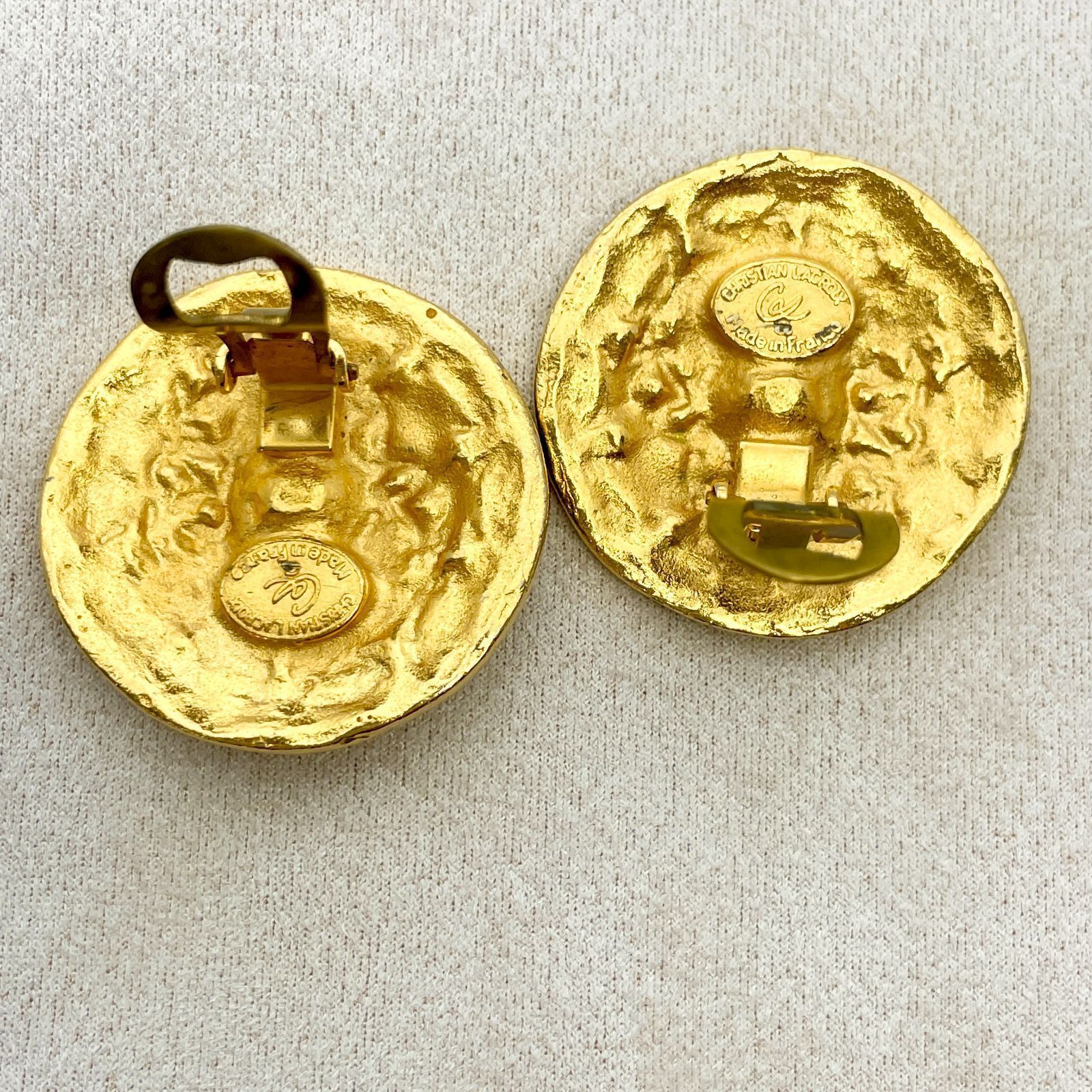 クリスチャンラクロワ ヴィンテージ イヤリング カラーストーン 