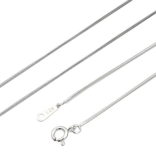 [シアーズ] スネーク チェーン ネックレス シルバー sv 925 幅 1.1mm 55cm【シルバー925 幅 1.1mm 長さ 55cm】