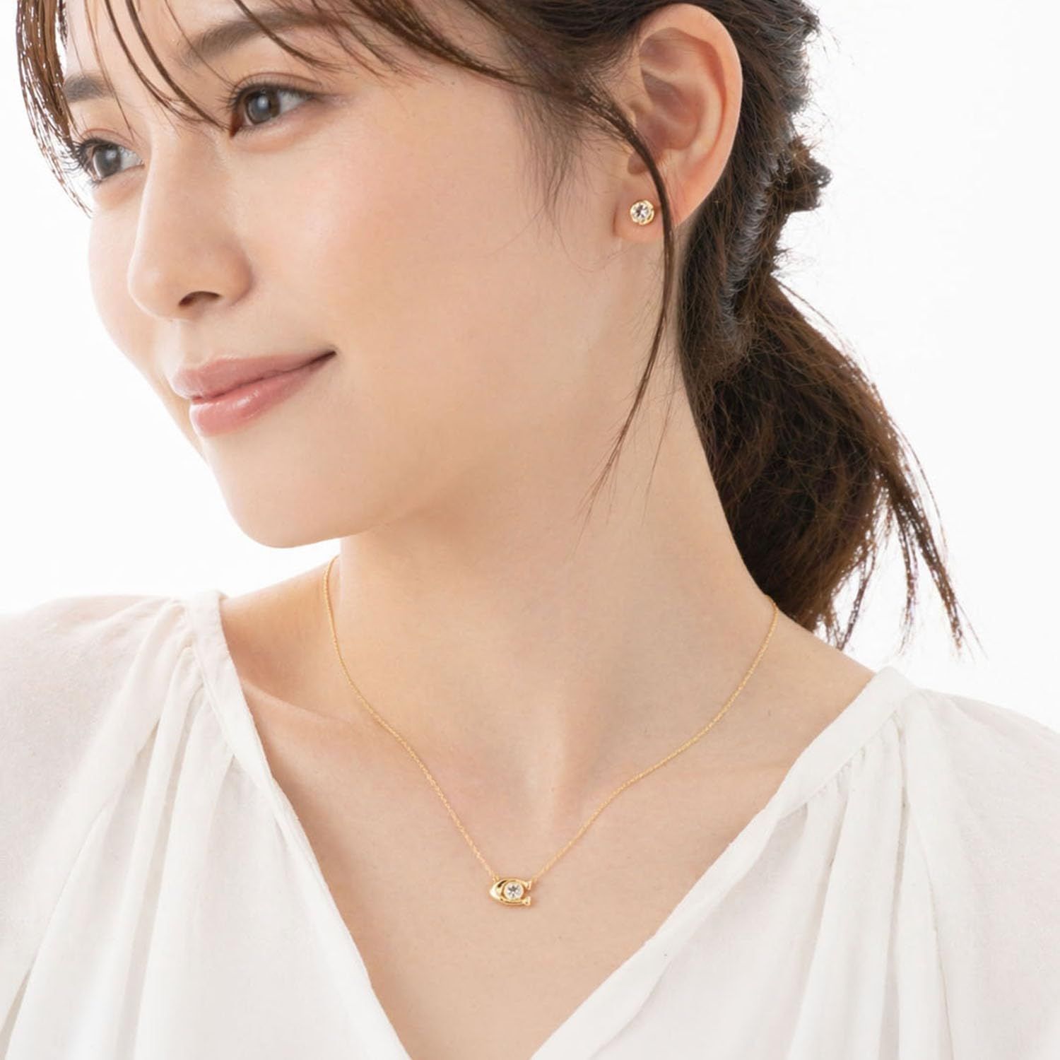 コーチ ネックレス ピアス セット シグネチャー Cロゴ クリスタル レディース クリア ゴールド 412845GLD110 ジュエリー アクセサリー [並行輸入品]