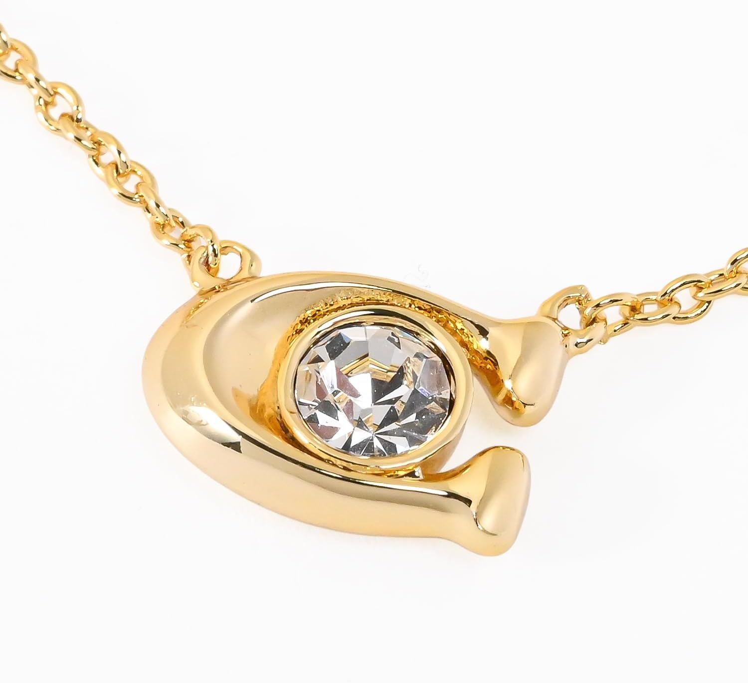 コーチ ネックレス ピアス セット シグネチャー Cロゴ クリスタル レディース クリア ゴールド 412845GLD110 ジュエリー アクセサリー [並行輸入品]