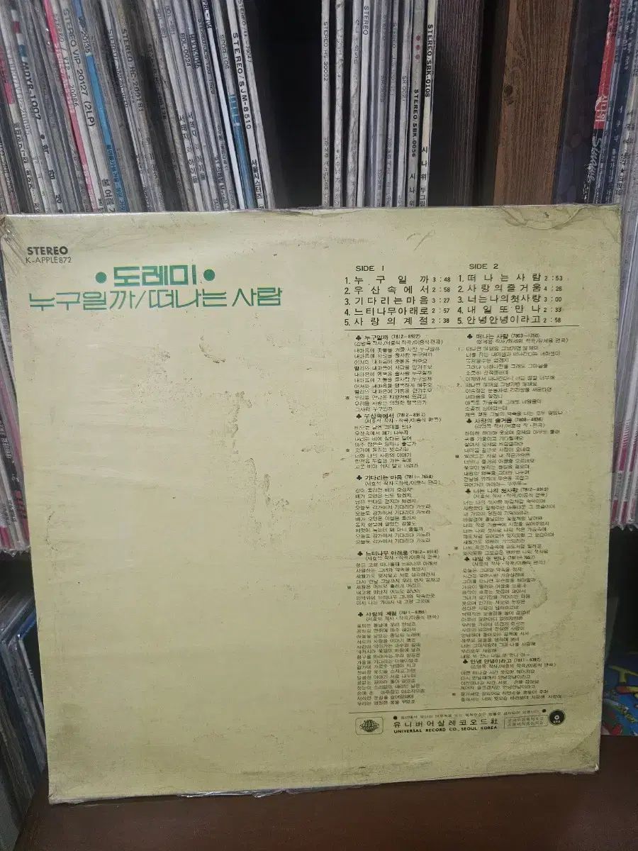 ドレミ 誰だろう/去る 人 LP 未開封