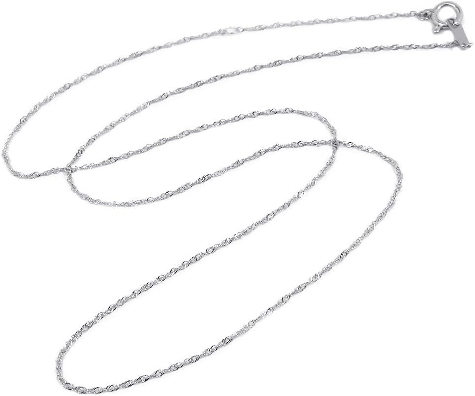 あなたと私の宝石箱 プラチナネックレスチェーン スクリューデザイン Pt850 40cm 42cm 45cm 選択可能 約0.75g 線径0.78mm ペンダント用【40.0 センチメートル】