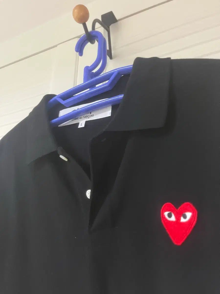 COMME des GARCONS ブラック カラーTシャツ L