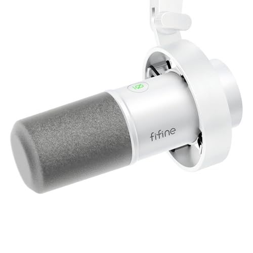 R◆FIFINE ダイナミックポットキャストマイク USB/XLR接続可能 カーディオイドパターン単一指向性 USBケーブル付属 PC/プレステ/サウンドカード/ミキサー対応 イヤホン出力端子付き ワンタッチミュート グレイ風防付き ゲーム実 a5e1d7c5