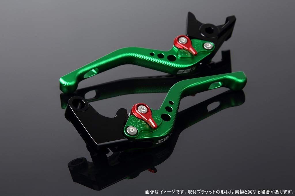 新品 SSK スピードラ アジャストレバーセット 3Dショート レバー本体カラー:マットグリーン アジャスターカラー:マットレッド SUZUKI GSX-S125/GSX-R125 2017-2019
