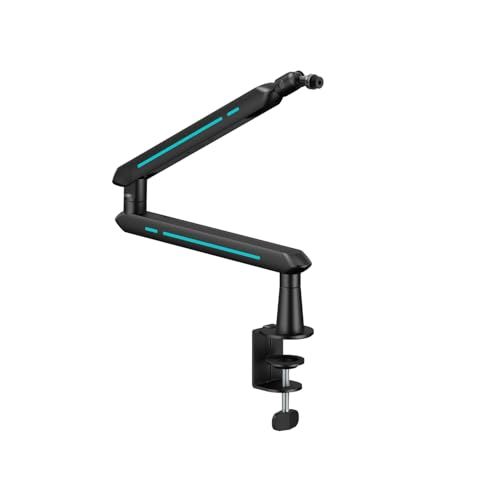 Alterzone ALZ-M5 ブラック マイクアーム マイクスタンド コンデンサー マイク用 ダイナミック ゲーミングマイク 配信 省スペース 耐荷重2kg 3/8