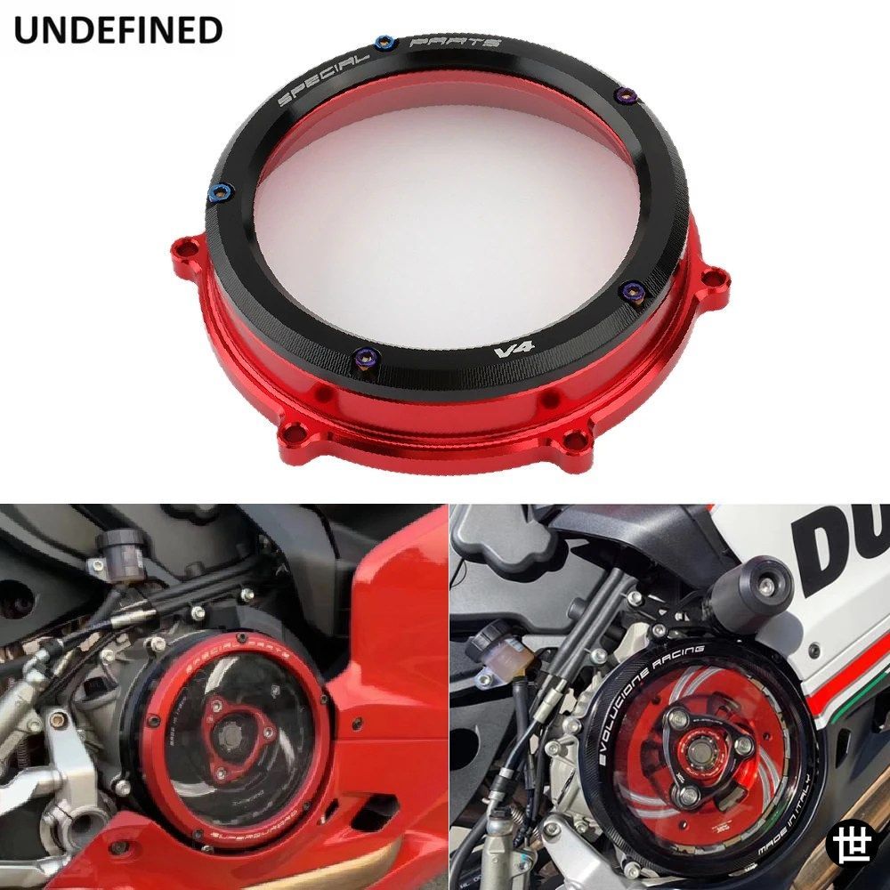 オートバイレース用クリアクラッチカバーガードドゥカティ パニガーレ V4 V4S スペチアーレ 2018-2022 パニガーレ 1100 1000 998 V4 用