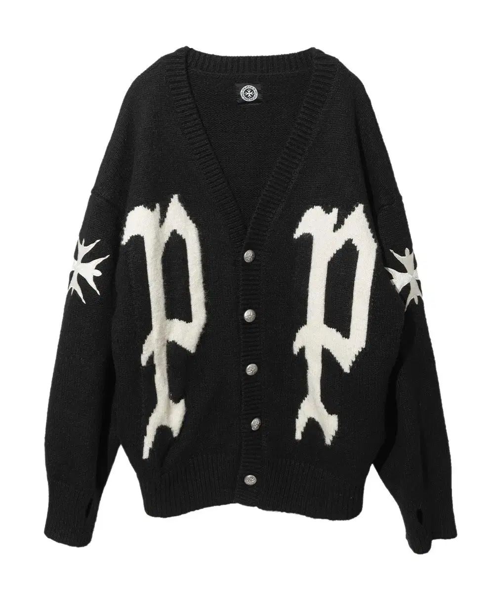PUNCHDRUNKPARTY'S PP Embroid カーディガン ブラック
