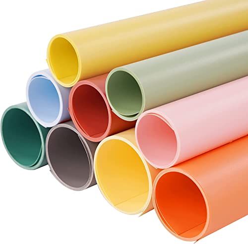 Meking 撮影用 PVCパネル 100cm x 150cm バックペーパー グレー/グリーン/イエロー/オレンジ/ライトブルー/レッド/ベビーピンク/クリームイエロー/ダークグリーンの九色セット 製品撮影 小物撮影に対応送料無料 e29a96c8