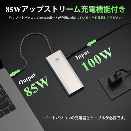ドッキングステーション hdmi 2つ usb ハブ 12 in 1 Type C ハブ USB-Cドッキング 3画面出力 lan ハブ 4K@60Hz マルチモニター 1Gbps PD100W 急速充電 2*HDMI+DP type-c デ 1b597836